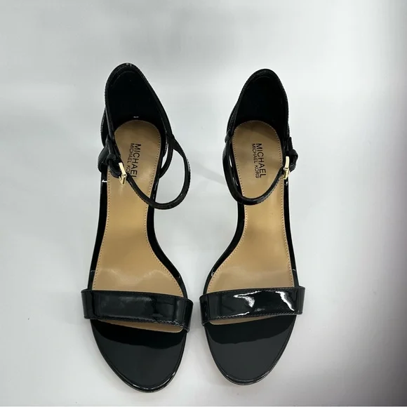 Michael Kors Black Patent Leather Ankle-Strap Heels - Picture 4 of 12